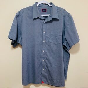 UNTUCKit Blue and White Peteus Wrinkle Free Casual Blue Button Down Shirt xxl